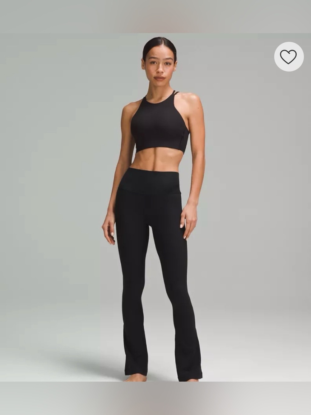 Lululemon Women’s Align High-Rise Ribbed Mini-Flare Pant Regular Black NWOT - Picture 2 of 12